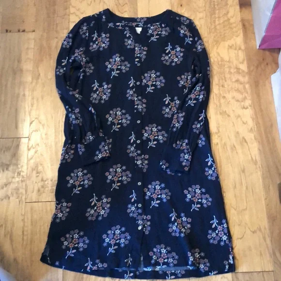 Loft long sleeve floral dress medium - Picture 1 of 6